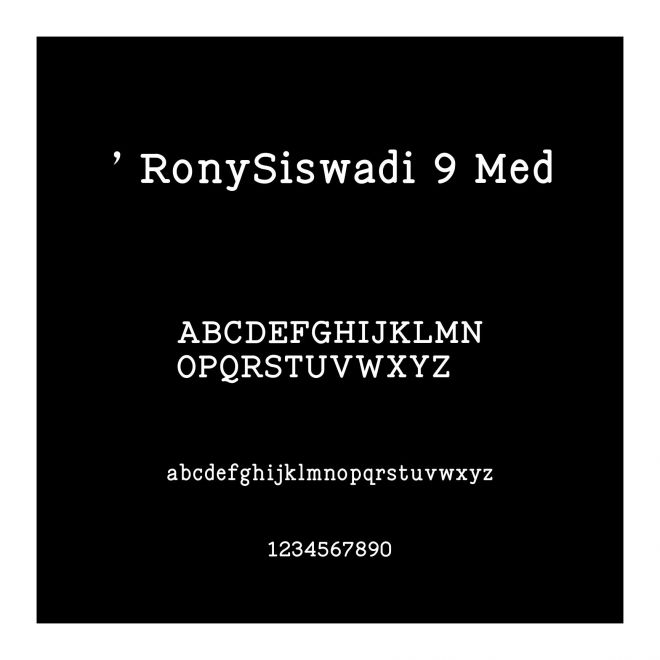 ' RonySiswadi 9 Med