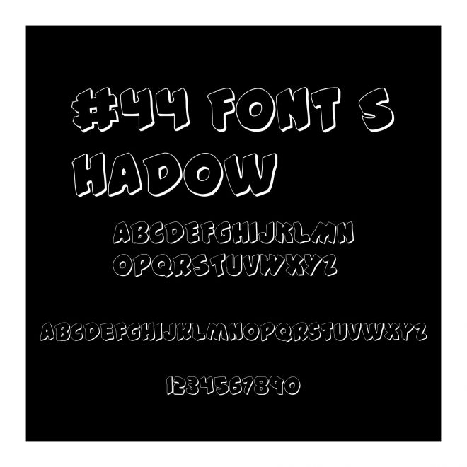 #44 Font Shadow