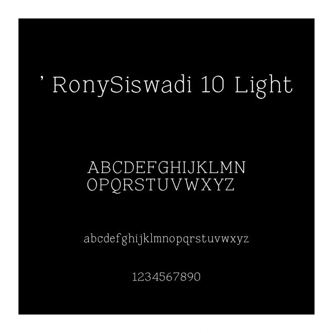 ' RonySiswadi 10 Light