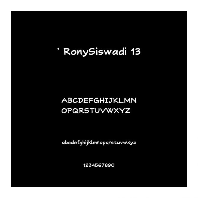 ' RonySiswadi 13