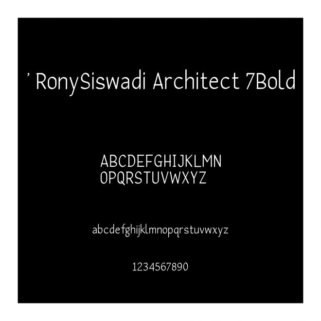 ' RonySiswadi Architect 7Bold