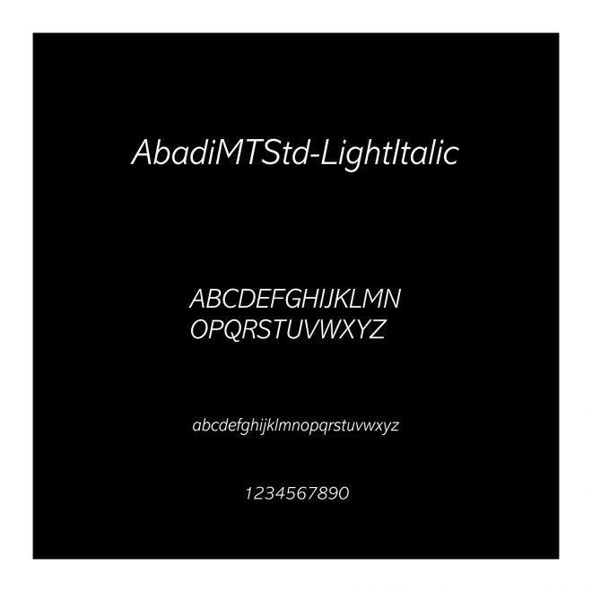AbadiMTStd-LightItalic