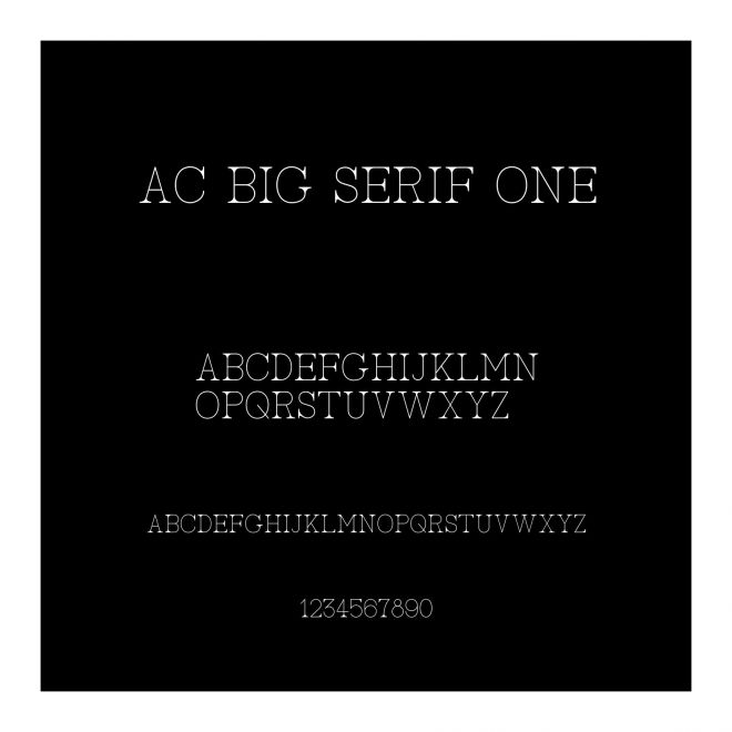 AC Big Serif One