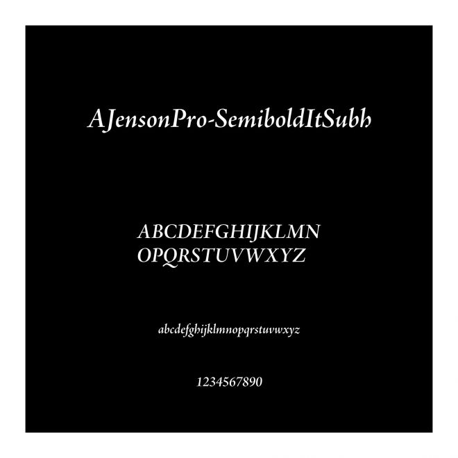 AJensonPro-SemiboldItSubh