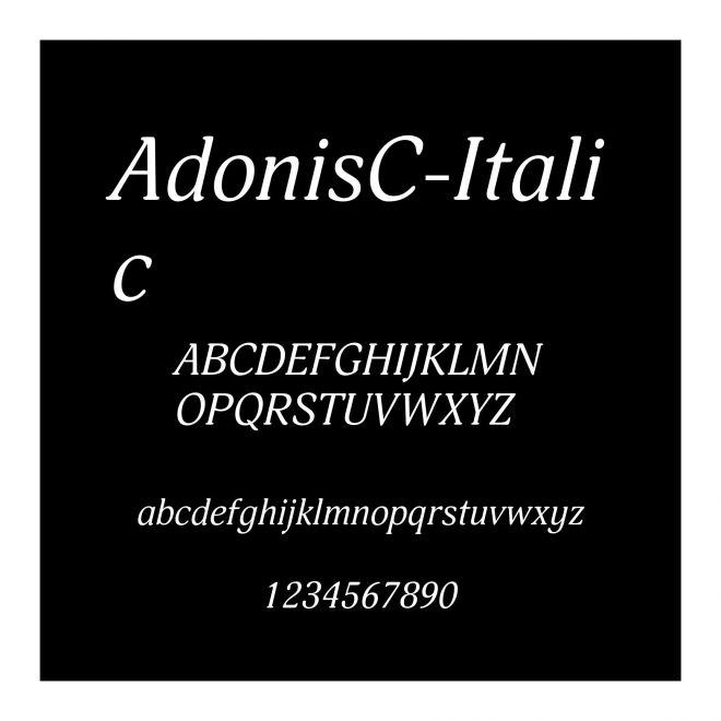 AdonisC-Italic