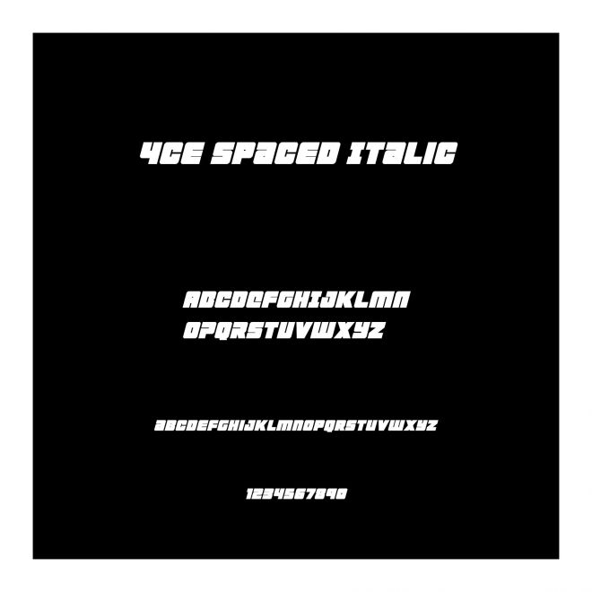 4ce Spaced Italic