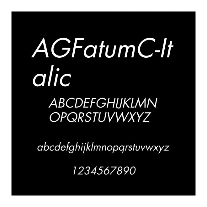 AGFatumC-Italic