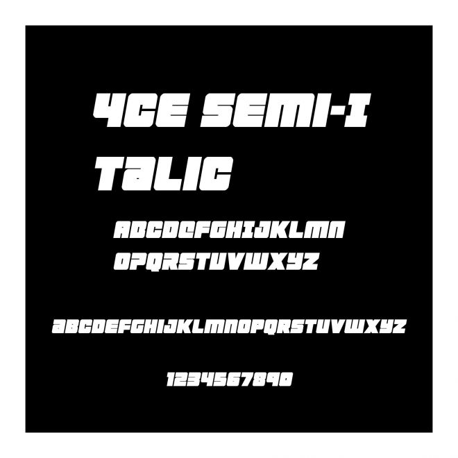 4ce Semi-Italic