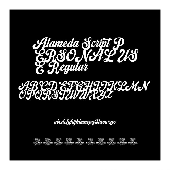 Alameda Script PERSONAL USE Regular
