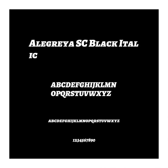 Alegreya SC Black Italic