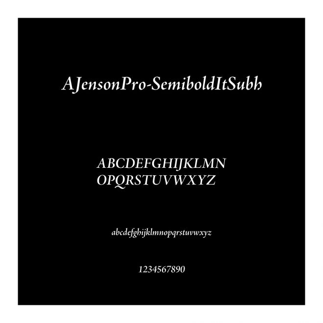 AJensonPro-SemiboldItSubh