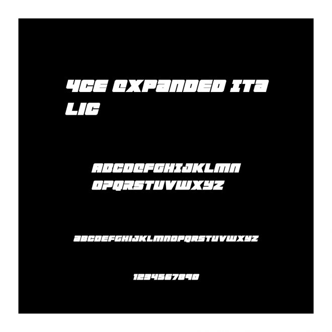 4ce Expanded Italic