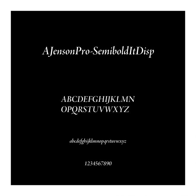 AJensonPro-SemiboldItDisp