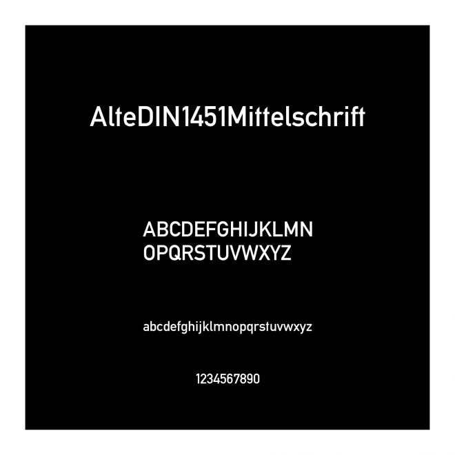 AlteDIN1451Mittelschrift
