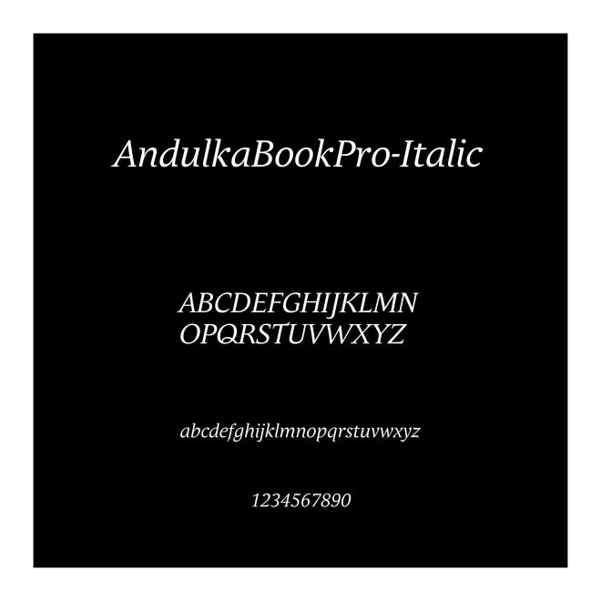 AndulkaBookPro-Italic