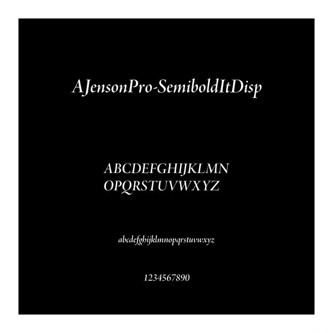 AJensonPro-SemiboldItDisp