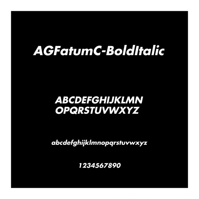 AGFatumC-BoldItalic