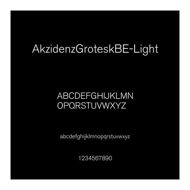 AkzidenzGroteskBE-Light