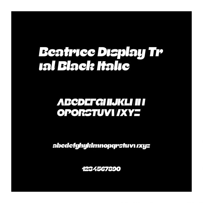 Beatrice Display Trial Black Italic