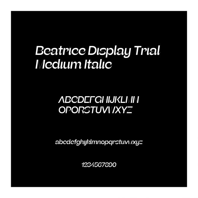 Beatrice Display Trial Medium Italic