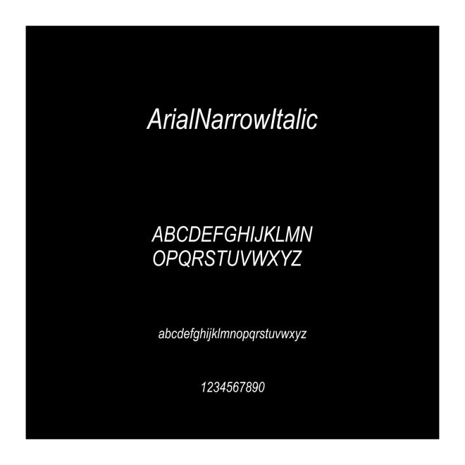 ArialNarrowItalic