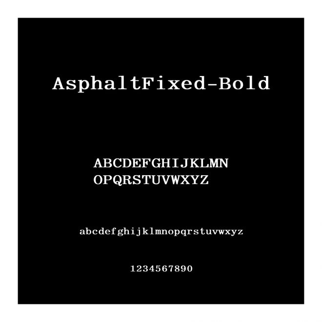 AsphaltFixed-Bold