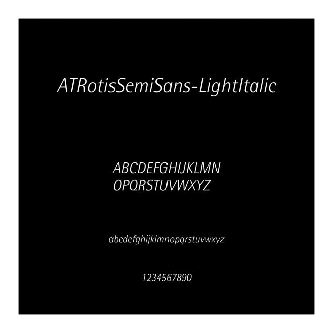 ATRotisSemiSans-LightItalic