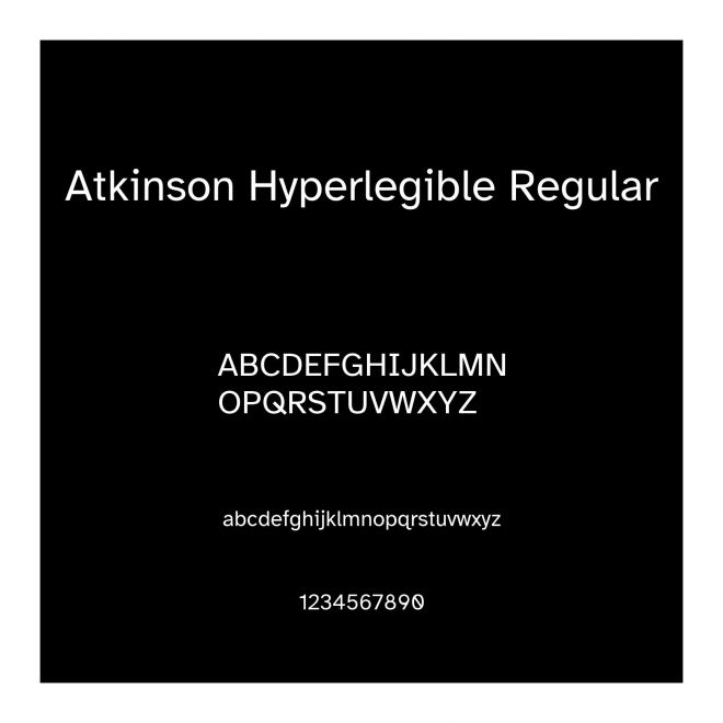 Atkinson Hyperlegible Regular