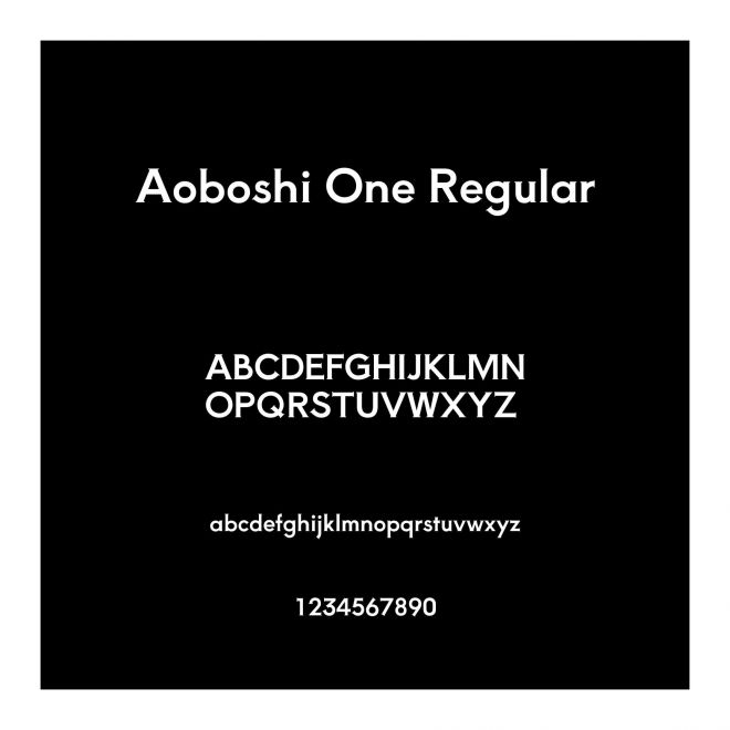 Aoboshi One Regular