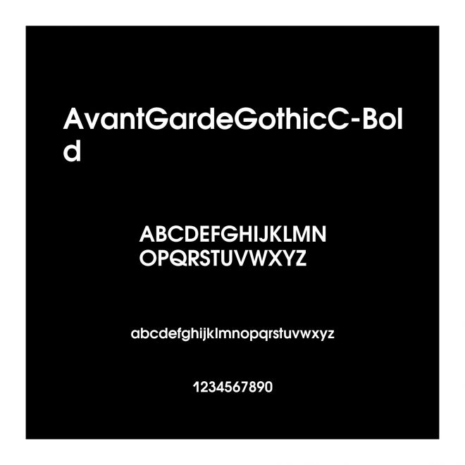 AvantGardeGothicC-Bold