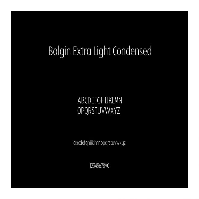 Balgin Extra Light Condensed