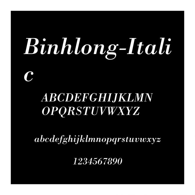 Binhlong-Italic