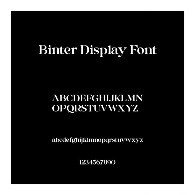Binter Display Font