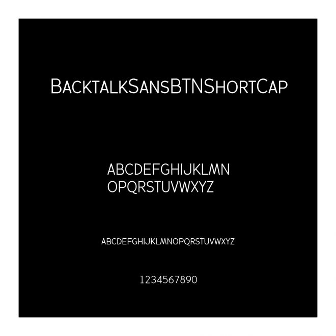BacktalkSansBTNShortCap