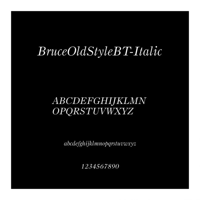 BruceOldStyleBT-Italic