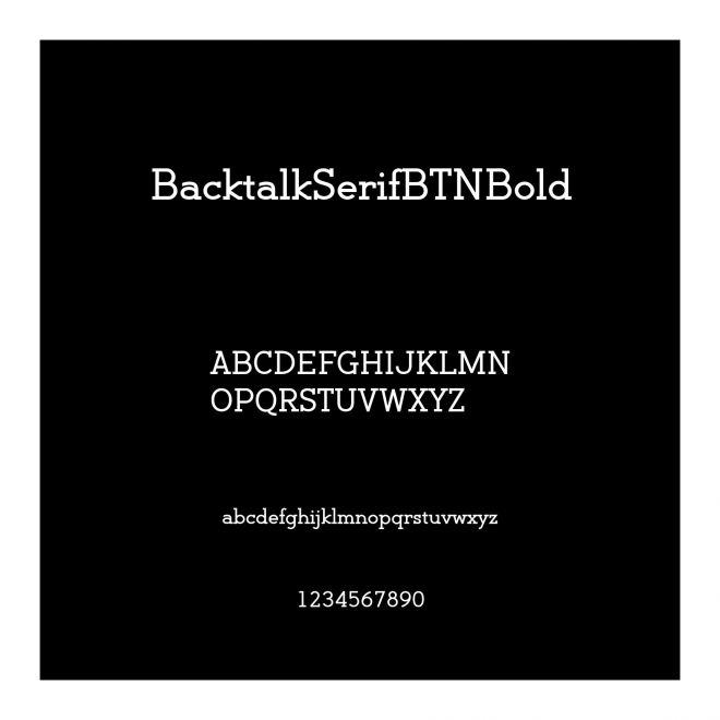 BacktalkSerifBTNBold