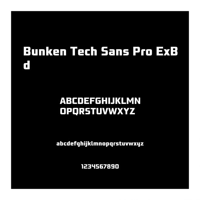 Bunken Tech Sans Pro ExBd