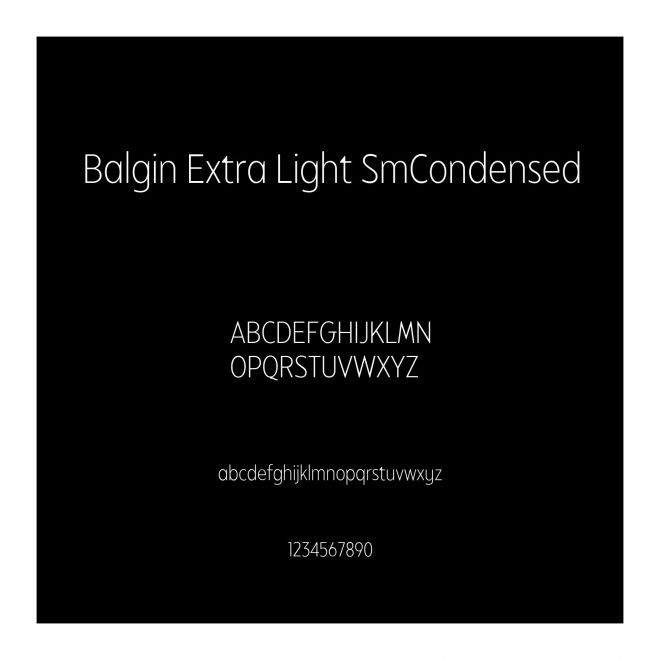 Balgin Extra Light SmCondensed