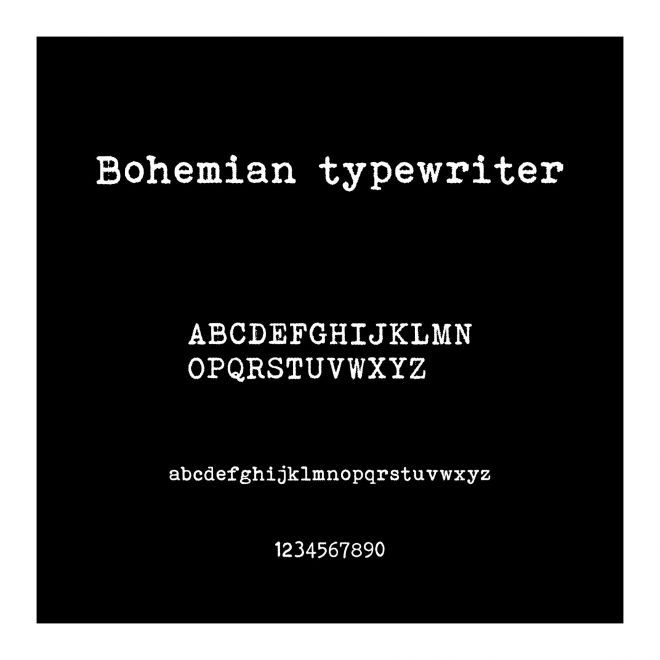 Bohemian typewriter