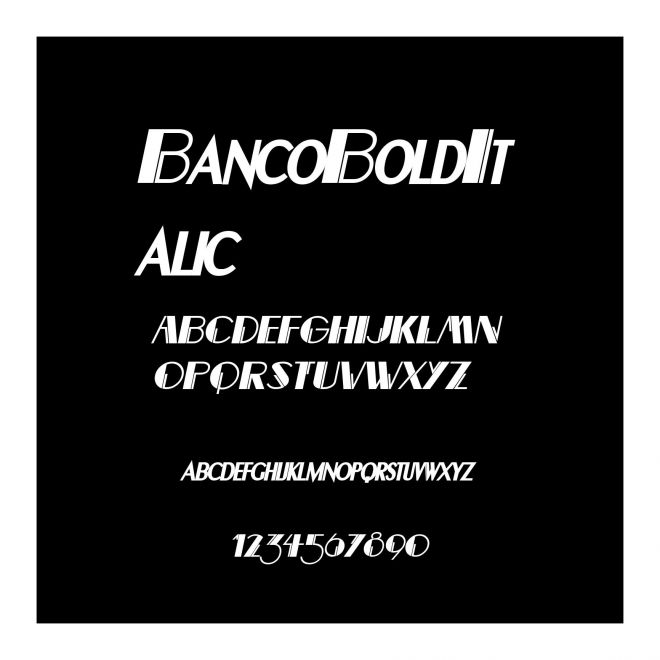 BancoBoldItalic
