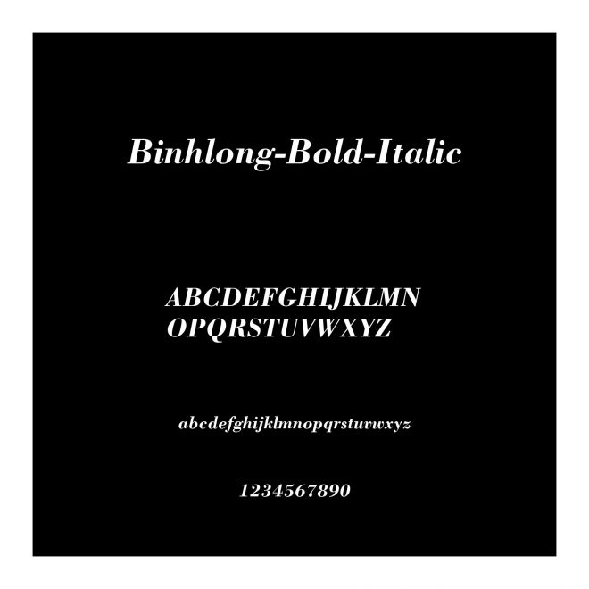 Binhlong-Bold-Italic