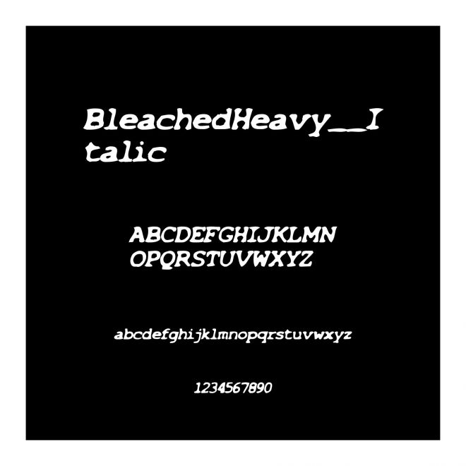 BleachedHeavy__Italic
