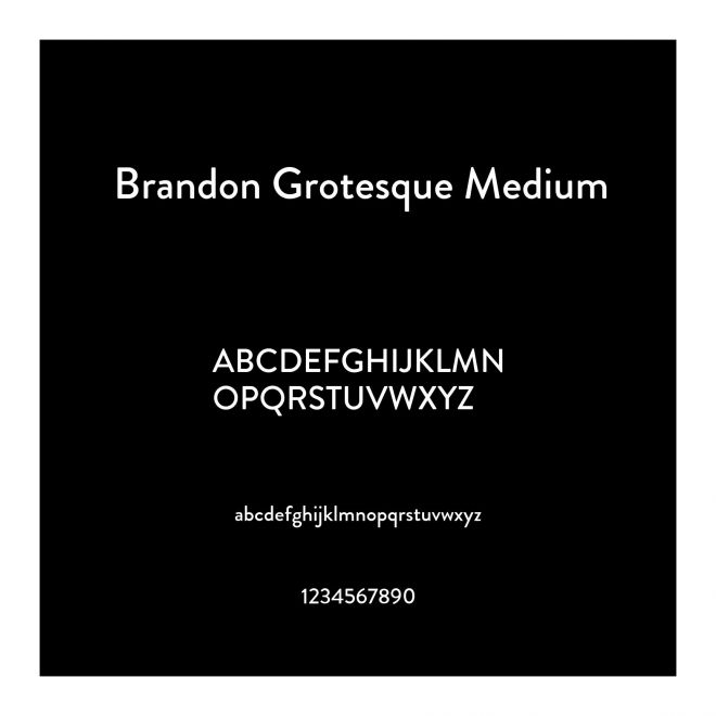 Brandon Grotesque Medium