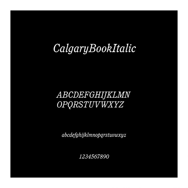 CalgaryBookItalic