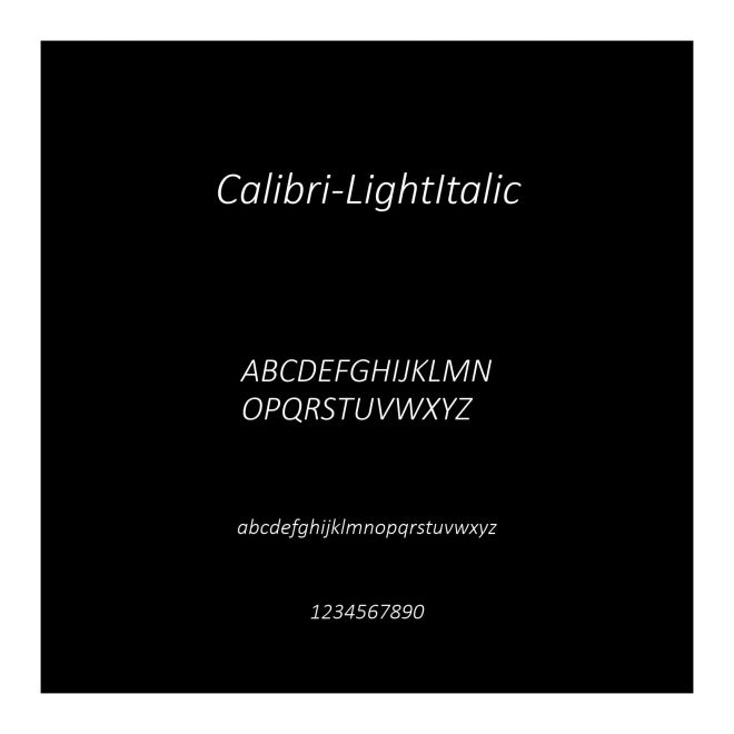 Calibri-LightItalic