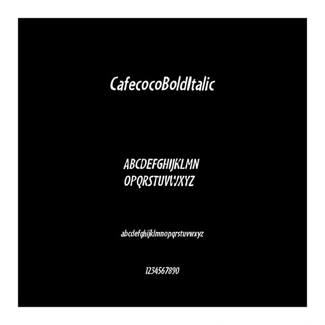 CafecocoBoldItalic