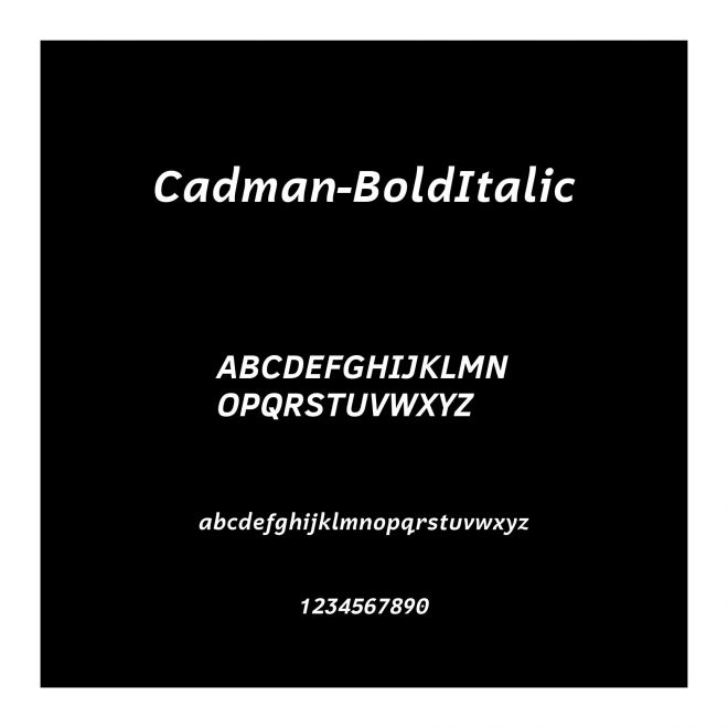 Cadman-BoldItalic