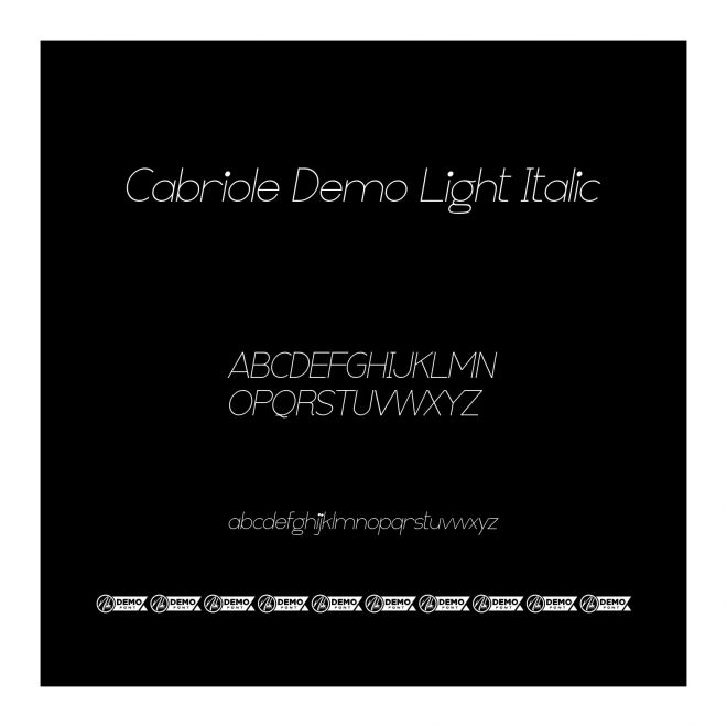 Cabriole Demo Light Italic