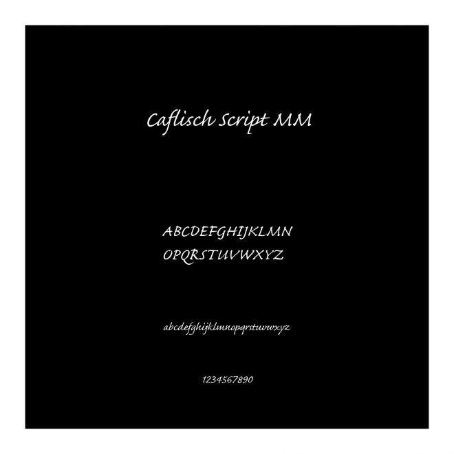 Caflisch Script MM