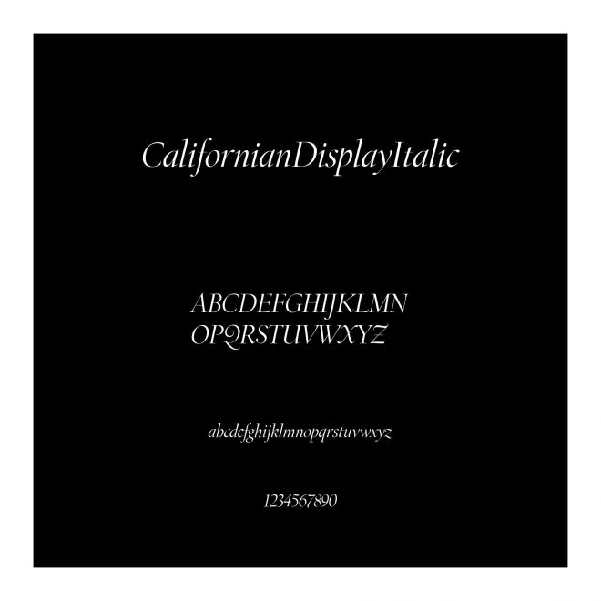 CalifornianDisplayItalic